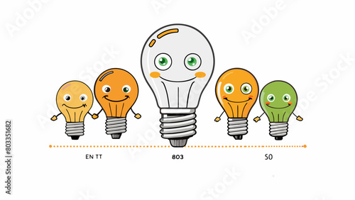 LED light bulbs These energyefficient light bulbs consume less electricity and have a longer lifespan compared to traditional incandescent bulbs. They. Cartoon Vector photo