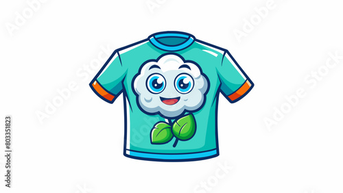 Member A soft cotton tshirt with a vibrant logo on the front. It comes in various sizes and colors and is a sign of belonging and support to a. Cartoon Vector