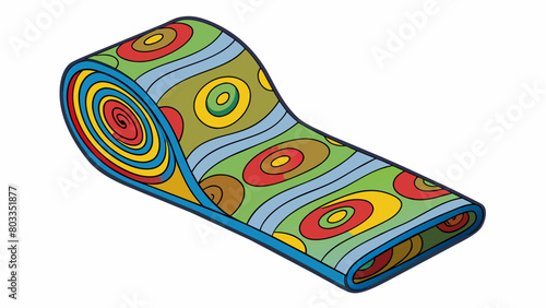 Object A A thin flexible strip of material adorned with colorful patterns and designs. It feels smooth and silky to the touch and can be tightly into. Cartoon Vector
