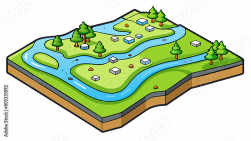 On a map a resolution can be observed in the sharp and welldefined lines that indicate roads rivers and other geographical features. This enables the. Cartoon Vector