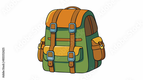 The fourth candidate is a sy backpack made of thick canvas material. It has multiple compartments and pockets providing plenty of storage space. Its. Cartoon Vector