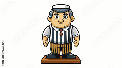 The government is like a referee in a sports game ensuring fair play and making sure all players follow the rules. Just like a referee the government. Cartoon Vector