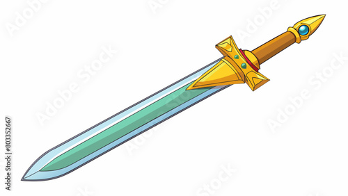 The kings sword passed down through generations was an elegant masterpiece with a golden hilt and a blade that shimmered in the candlelight. Its. Cartoon Vector
