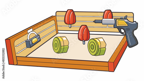 The shooting range provided guests with a variety of hearing protection options including foam earplugs that could be rolled and inserted into the ear. Cartoon Vector