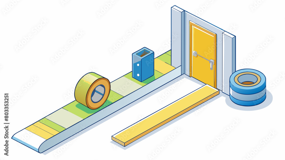 Use painters tape to cover baseboards door frames and other areas you
