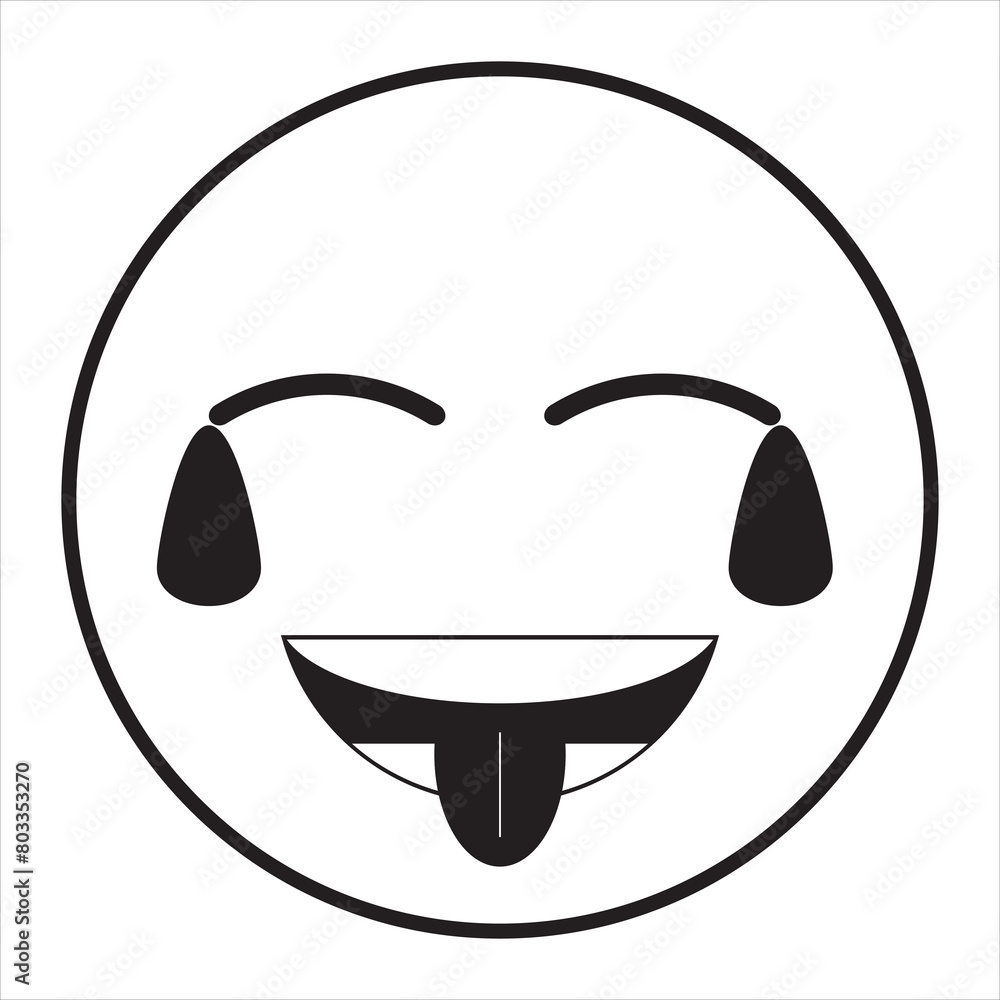 Happy face emoji vector icon. Face smile icon positive neutral. Black color and simple solid, Symbol, vector illustration. Happy face emoji vector icon. Face smile icon positive neutral. Black color and simple solid, Symbol, vector illustration.