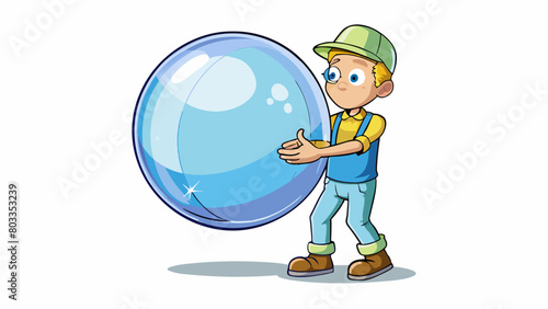 Using a long hollow pipe and a steady stream of air the glassblower inflates a large clear bubble of glass until it expands to several times its. Cartoon Vector