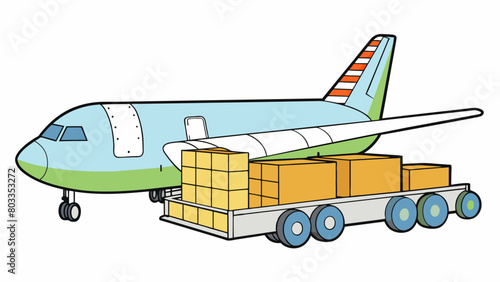 When shipping goods by air the packages are loaded onto a large passenger or cargo plane. These aircraft have specialized compartments for storing and. Cartoon Vector