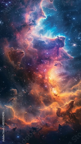 Amazing Space Nebula and Stars