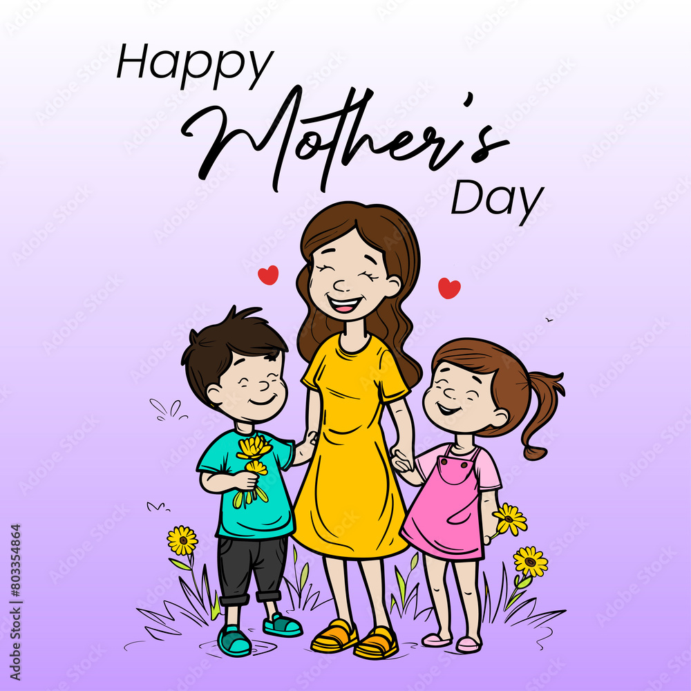 Happy Mothers Day Celebration Illustrations Poster Happy Mothers Day Celebration Illustrations Poster