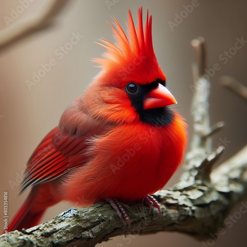 The Northern Cardinal, with its bright red plumage and melodious song, stands as a symbol of timeless beauty and grace © Zeeedoct