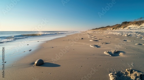 Wallpaper Mural Early morning on the sandy beach. Torontodigital.ca