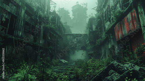 Post apocalyptic city ruins