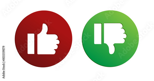 Modern Thumbs Up and Thumbs Down Icons