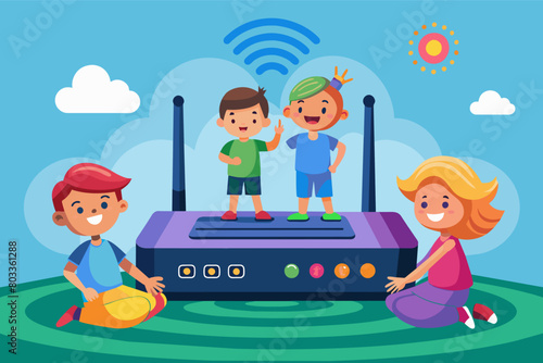 router with built-in parental controls to manage internet access for children