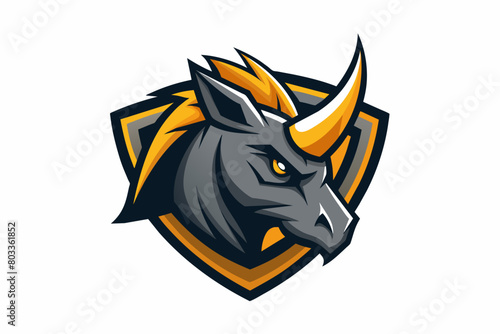 regal abstract rhino logo with a horn depicted by a sharp geometric form