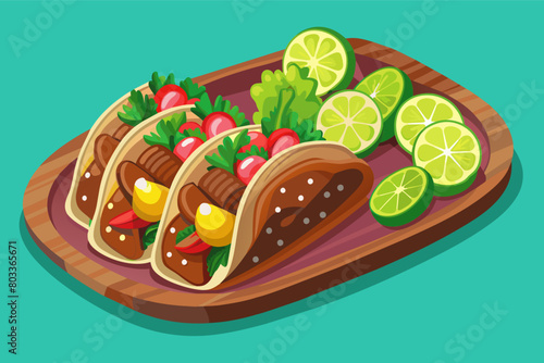 platter of street-style carne asada tacos