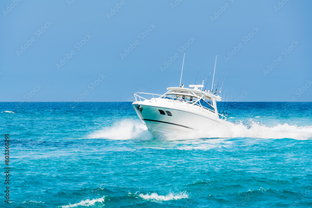 Fototapeta premium boat in ocean