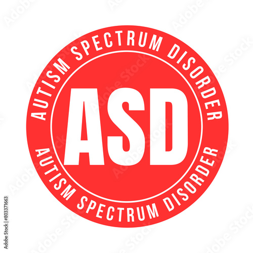 ASD autism spectrum disorder symbol icon