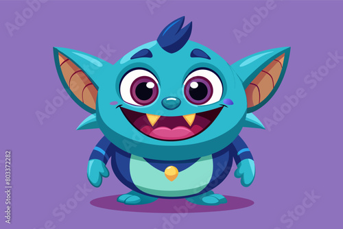 An adorable 3D character with a mischievous grin and a playful demeanor