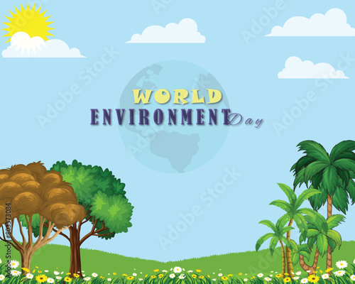 World environment day vector illustration design for social media poster and banner