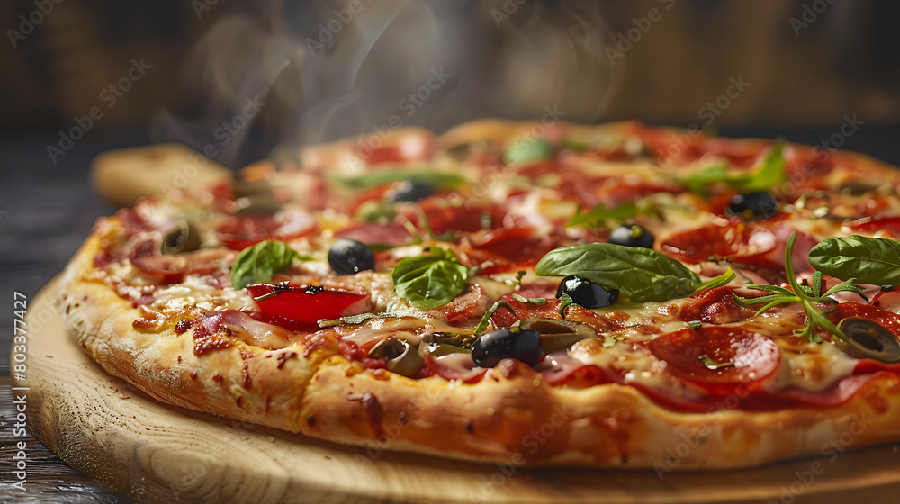 Gourmet Delight: Salmon and Arugula Pizza