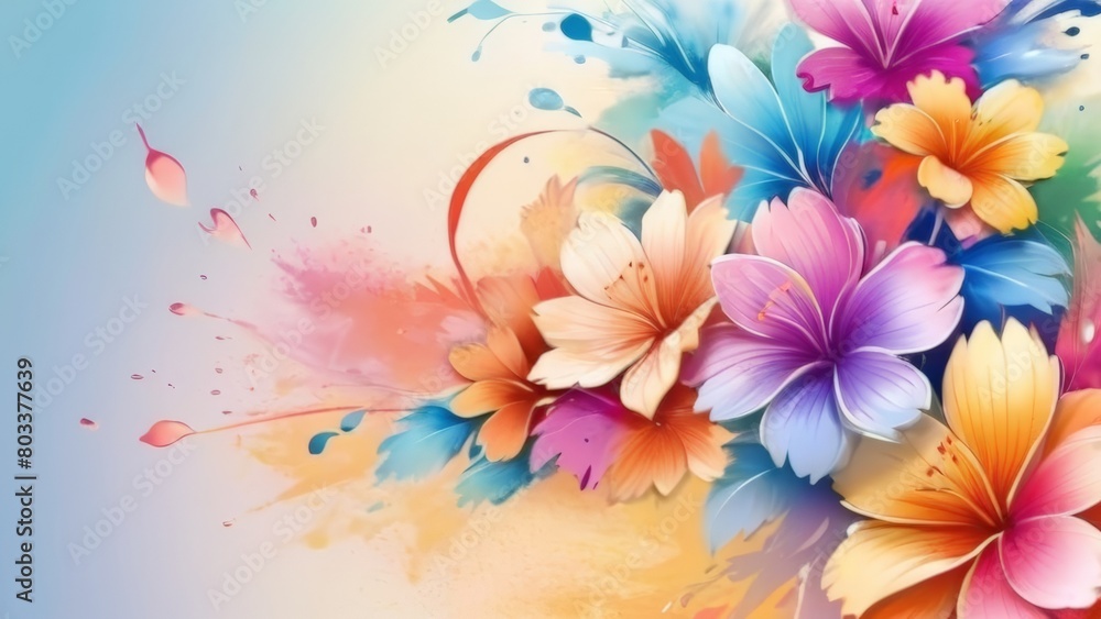 Abstract Watercolor Dreamy Hues Suitable for Invitation Background