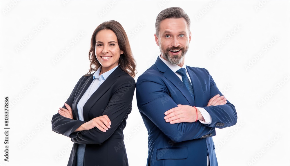 Male and female business professionals together Male and female business professionals together
