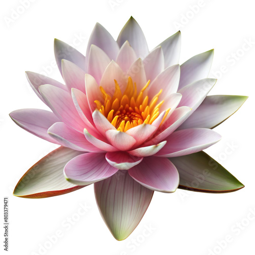Blooming Pink Water Lily Captured in High Quality With Transparent Background