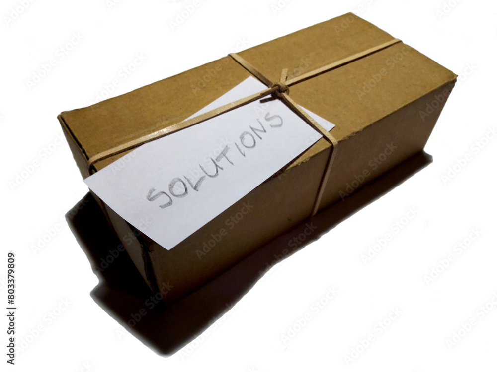 Brown box with message Solutions Brown box with message Solutions