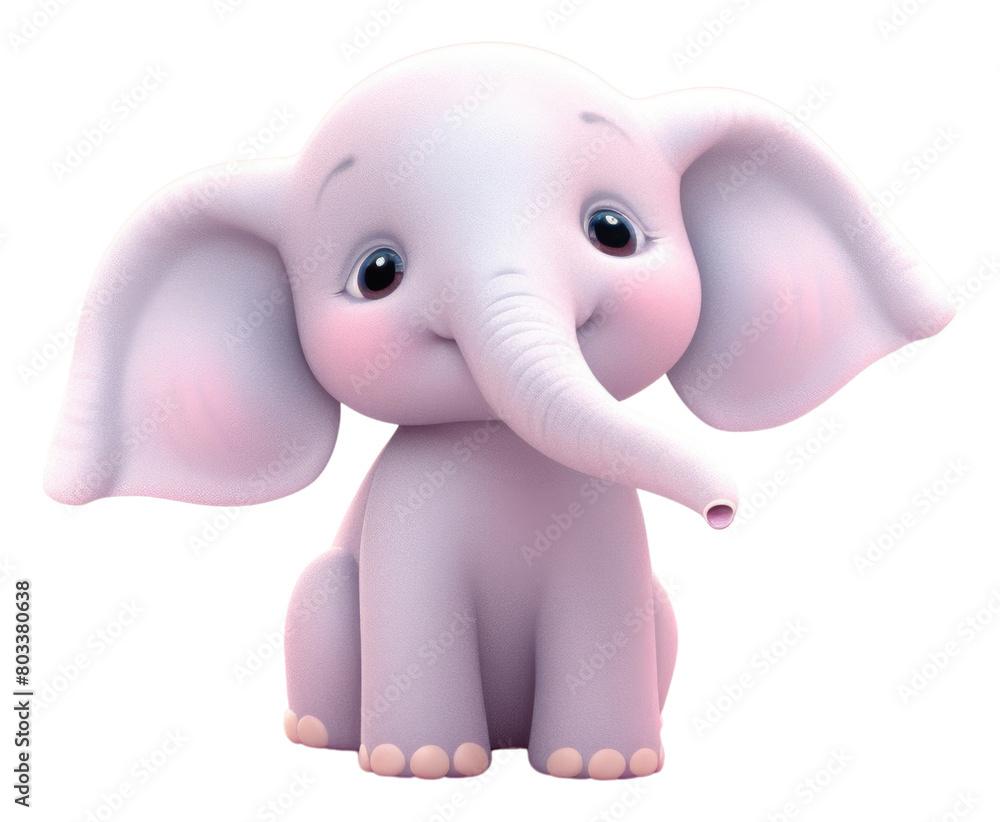 PNG Cute elephant animal cartoon mammal.