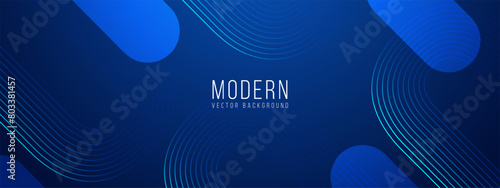 Modern vector background with dynamic blue line waves and elegant gradient for technology themes