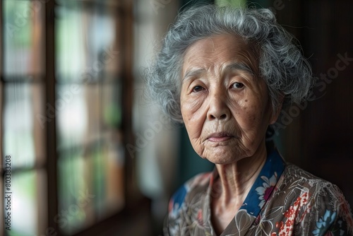Portrait of a senior woman in a nursing home