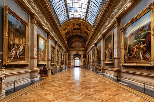 Interior of a art gallery in Paris