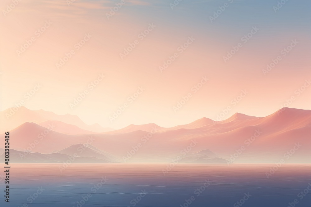 Tranquil Pink Mountain Vista