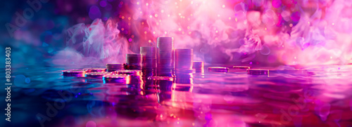 Colorful Creations: Stunning Artistic Shots of iGaming Platforms in Purple, Pink, and Golden Tones