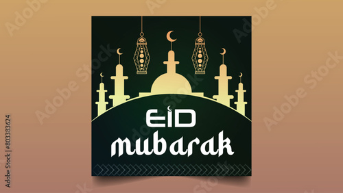 Social media Eid Mubarak Poster template design