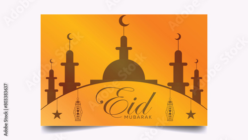 Eid Mubarak poster and banner template design