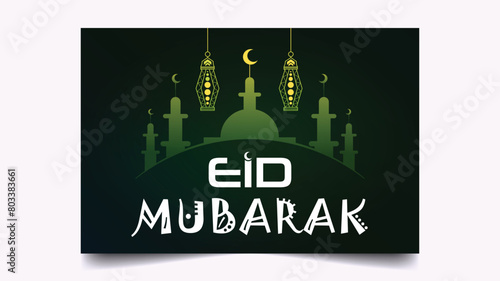Eid Mubarak post and banner template design