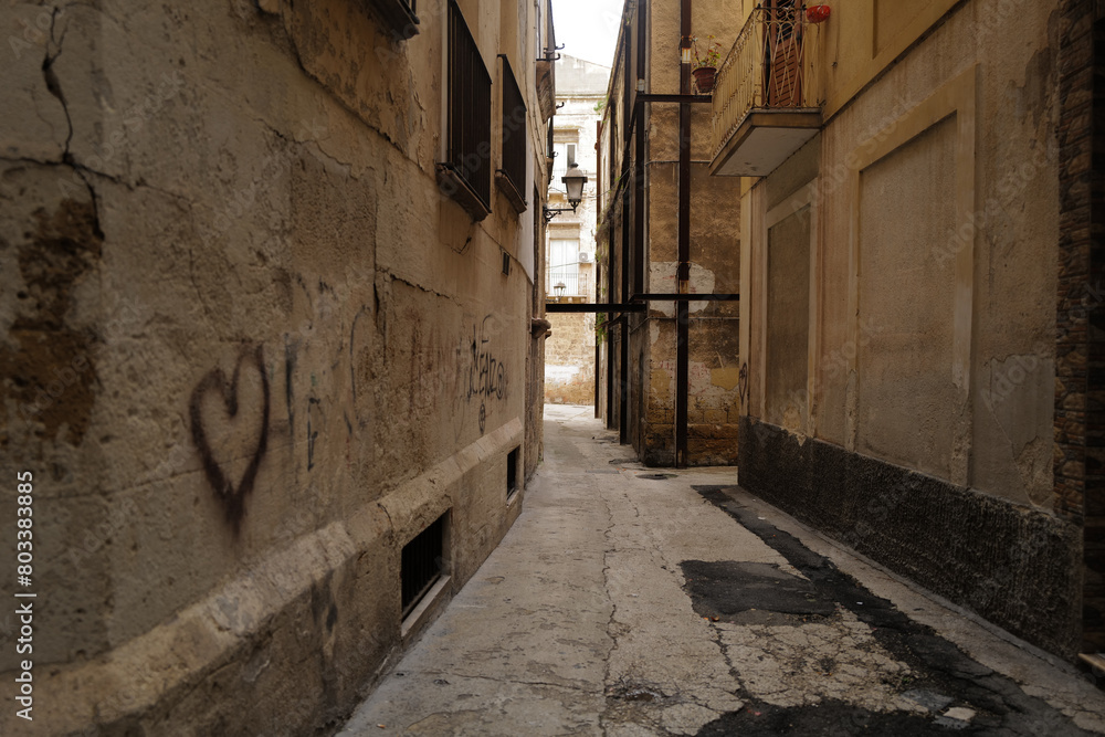 Narrow street in the town