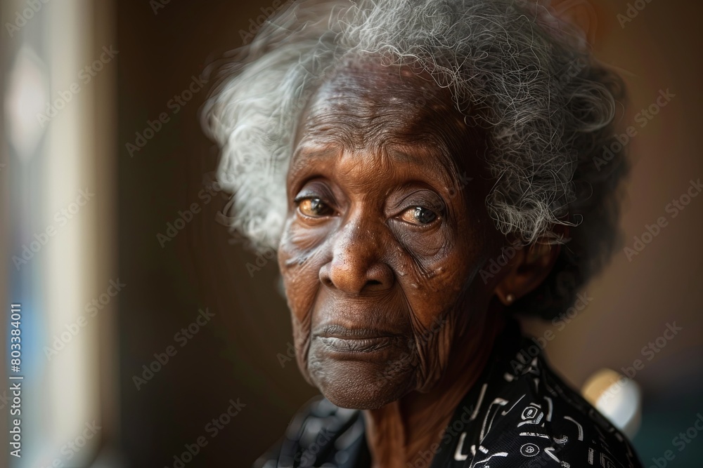 Portrait of a senior woman in a nursing home Portrait of a senior woman in a nursing home