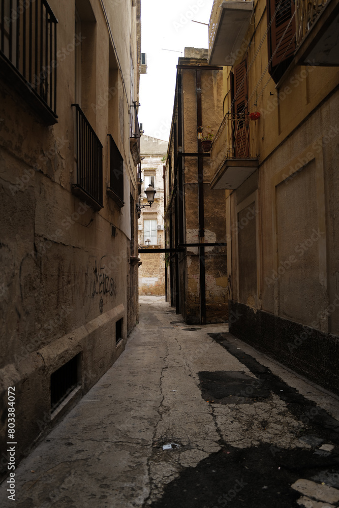 Narrow street in Italian city
