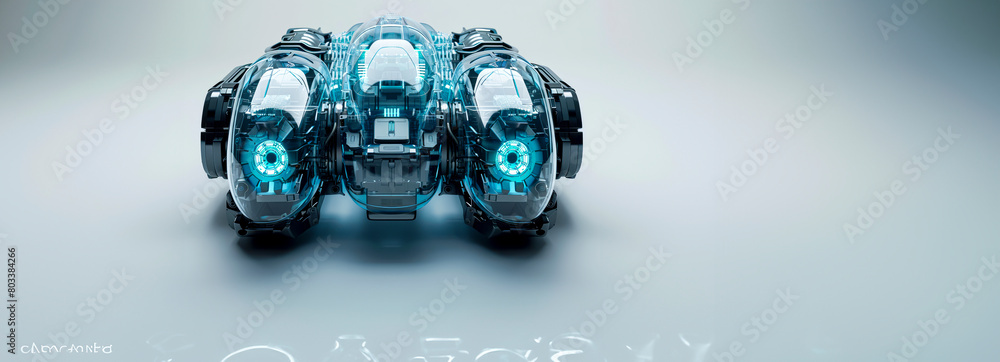Blue Cyber AI: Cutting-Edge Technology in Transparent Glass - A Stunning Collection of Futuristic Machines Blue Cyber AI: Cutting-Edge Technology in Transparent Glass - A Stunning Collection of Futuristic Machines