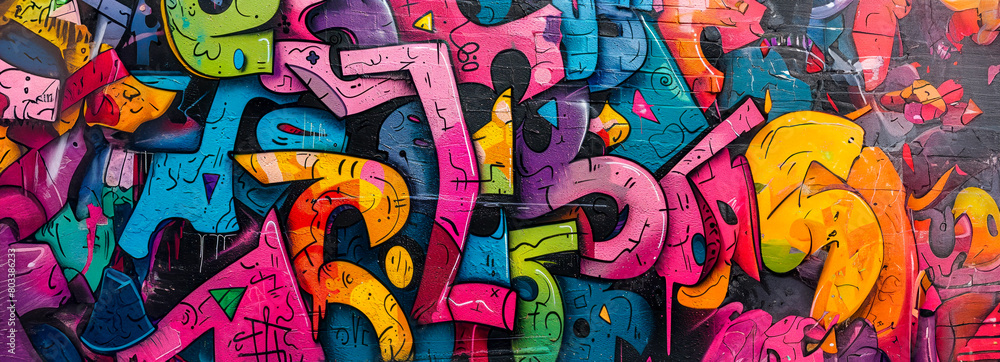 Urban Graffiti Fusion: Dynamic Patterns Reflecting Street Culture's Energy and Creativity Urban Graffiti Fusion: Dynamic Patterns Reflecting Street Culture's Energy and Creativity