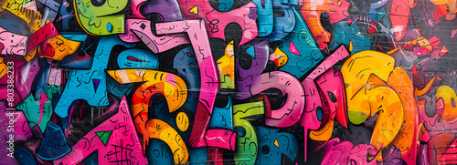 Wallpaper Mural Urban Graffiti Fusion: Dynamic Patterns Reflecting Street Culture's Energy and Creativity Torontodigital.ca