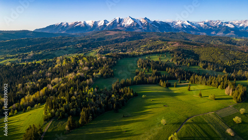 Obraz na płótnie Tatry Zielone Pola Wiosna w salonie