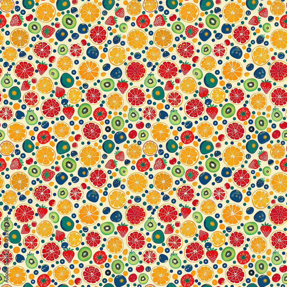 Citrus Fruits on Green Background Citrus Fruits on Green Background