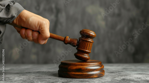 a judge's gavel being held by a person