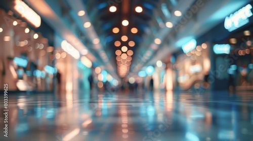 blur image background of shopping mall hyper realistic  photo
