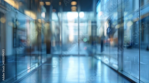 Blurred glass wall building background. hyper realistic  photo